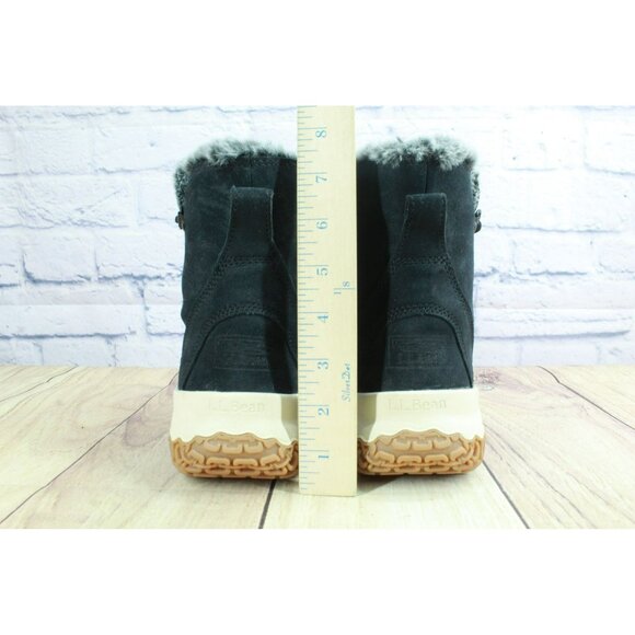 LL Bean Day Venture Black Suede Waterproof Insulated Winter Boots Size 8.5 M - Picture 6 of 9